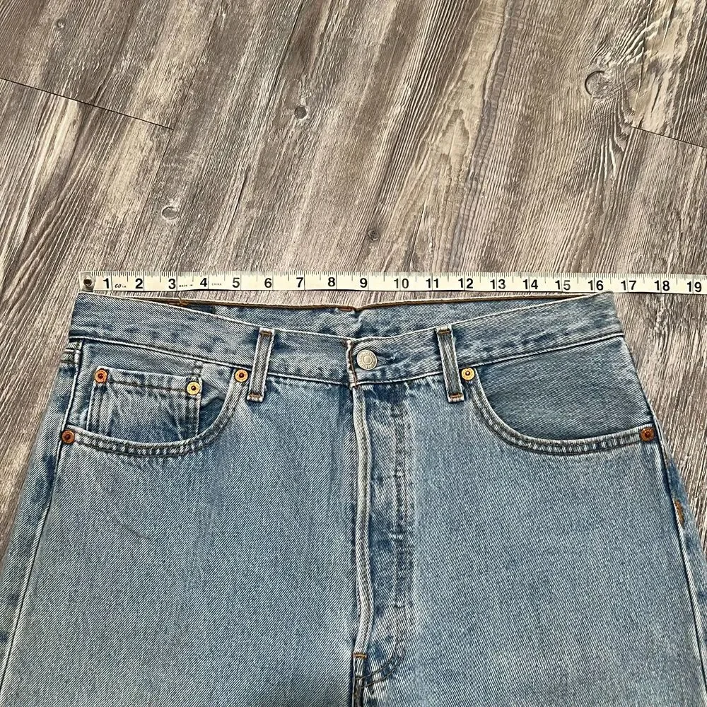 Vintage 1998 Levis 501 Made in France Grunge Jeans 34 x 30 (33 x 29) - Picture 6 of 16